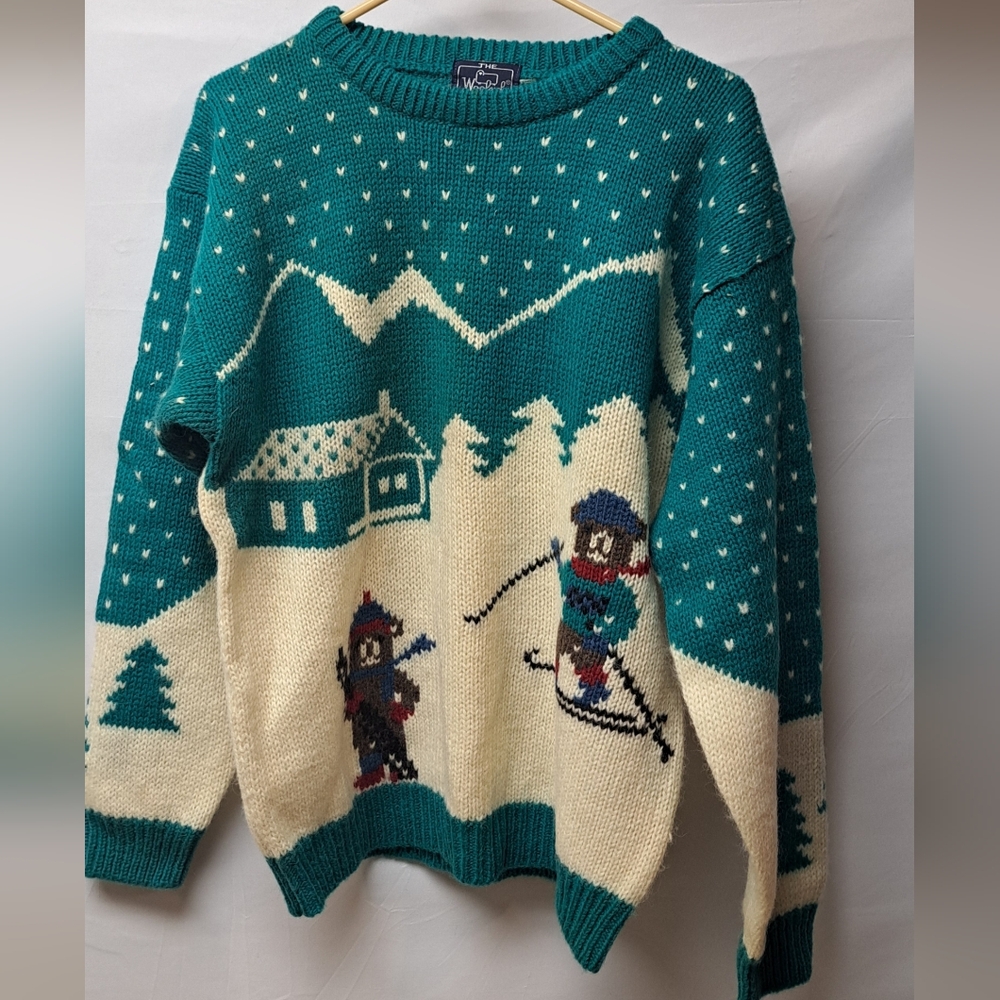 Vintage Wool Bears Sking Sweater Woolrich Size L